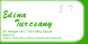 edina turcsany business card